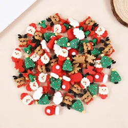 10/20pcs Mixed Christmas Resin Crafts Ornament Mini Santa Claus Xmas Tree Figurine DIY Decorations New Year Gifts Party Supplies