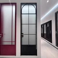 Household Entrance High Quality Aluminum Frame Glass French Double Door Rainproof French Doors Affordable French Hinged Doors 3