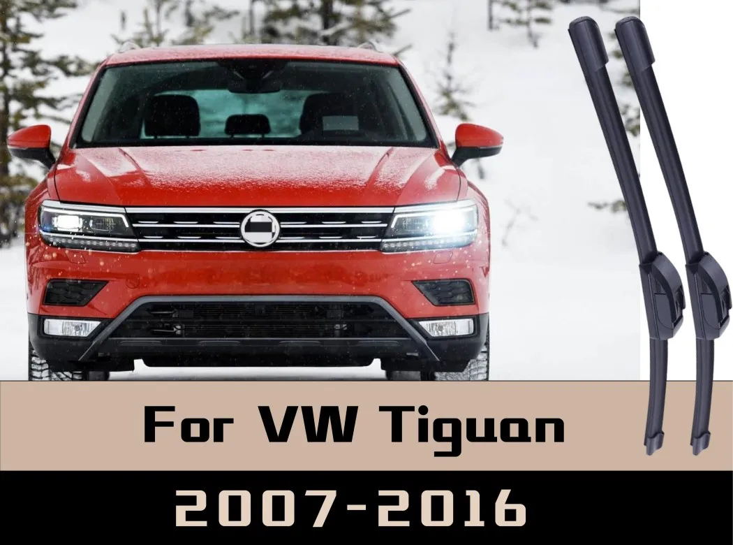 

2Pcs For VW Tiguan 2007-2016 The all-new generation of high-quality rubber front windshield boneless wipers