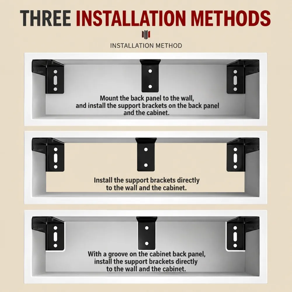 1 Pair 90 Degree L-Shaped Corner Brackets Wall Mount Black Floating Shelf Support Bracket Multi-size Corner Brace Wall Mount