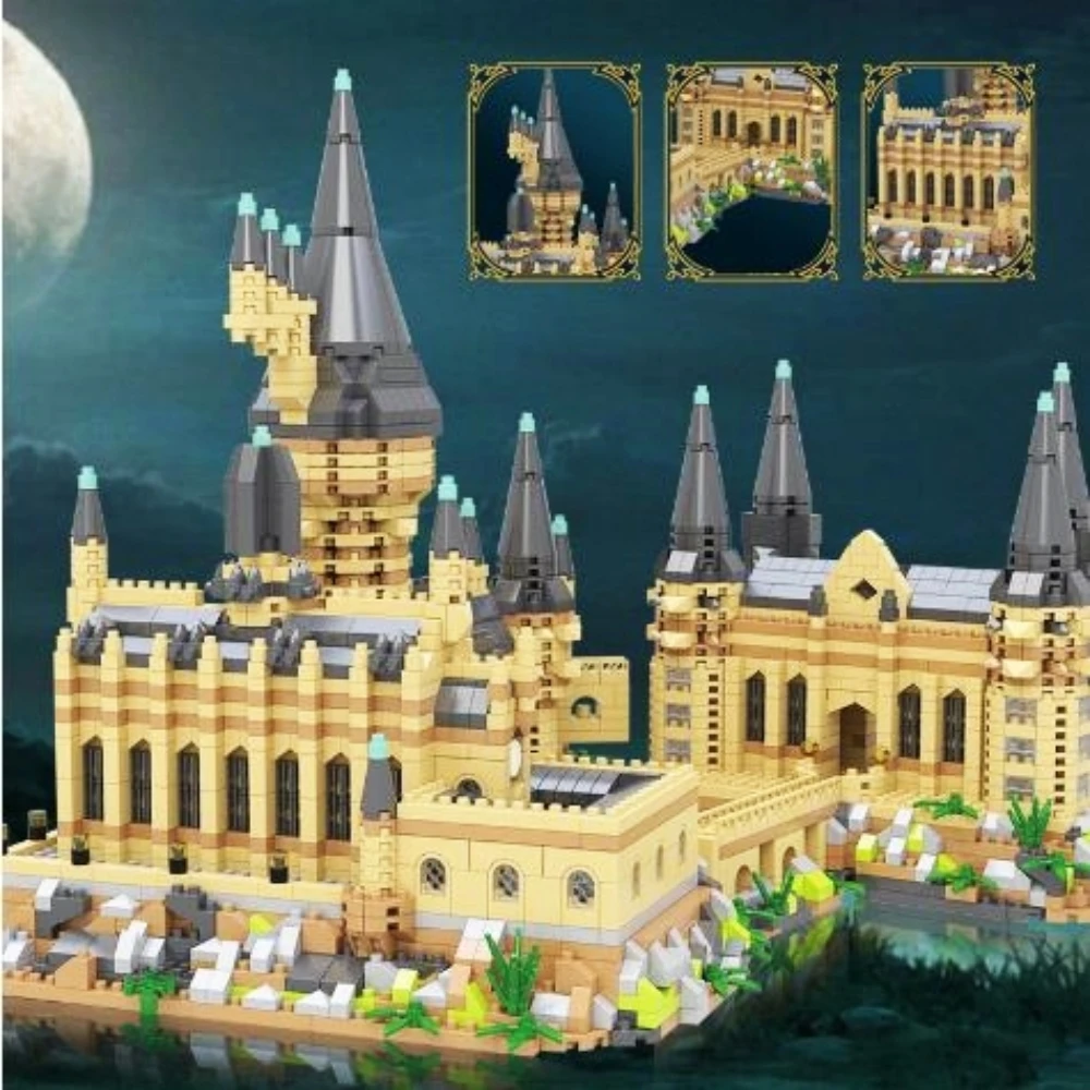 Creative Assemble Magic Castle Building Blocks Puzzle Toy for Kids Boy and Girl Birthday Holiday Gift Home Desktop Decoration