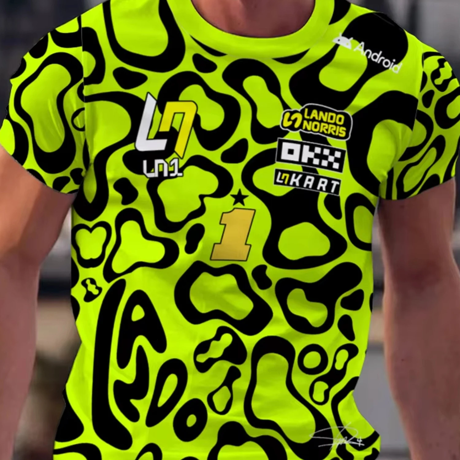 New Motorcycle Racing 1 Driver Fans Men's T-shirt Summer Short sleeved Men's T-shirt 2026 New Sports Men's Top