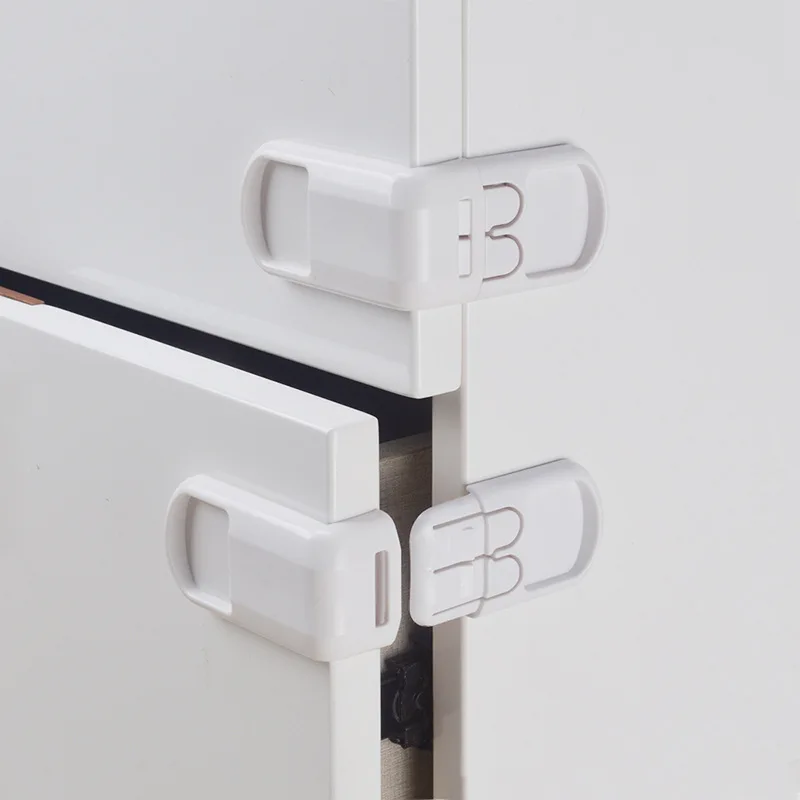 5/10Pcs of Baby Safety Drawer Corner Locks Child Safety Cabinet Door Locks No Drilling Required Refrigerator and Cabinet Latches