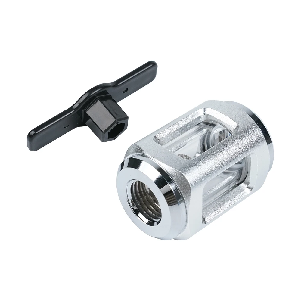 IceManCooler High Quality F40 Glass Liquid Filter For Computer Water Cooling Loop Build,G1/4" Inner Thread,Highly Recommend