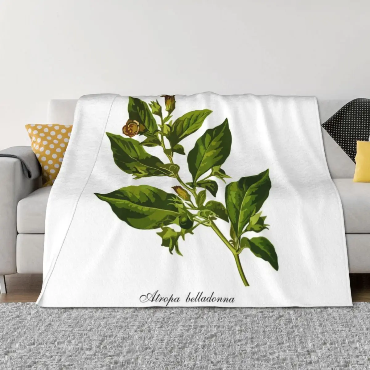 مظلة الليل السوداء القاتلة (Atropa belladonna) رمي بطانية رقيقة فروي أريكة لحاف الفانيلا النسيج البطانيات #1