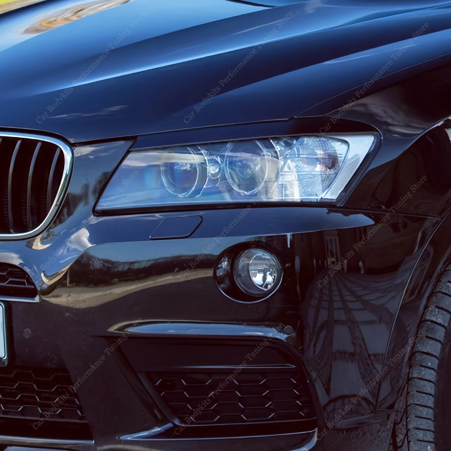

2 шт., глянцевые фары из АБС-пластика, веки для BMW X3 F25 18d 20i 20d 28i 30d 35d 35i X4 F26 2010-2017 тюнинг