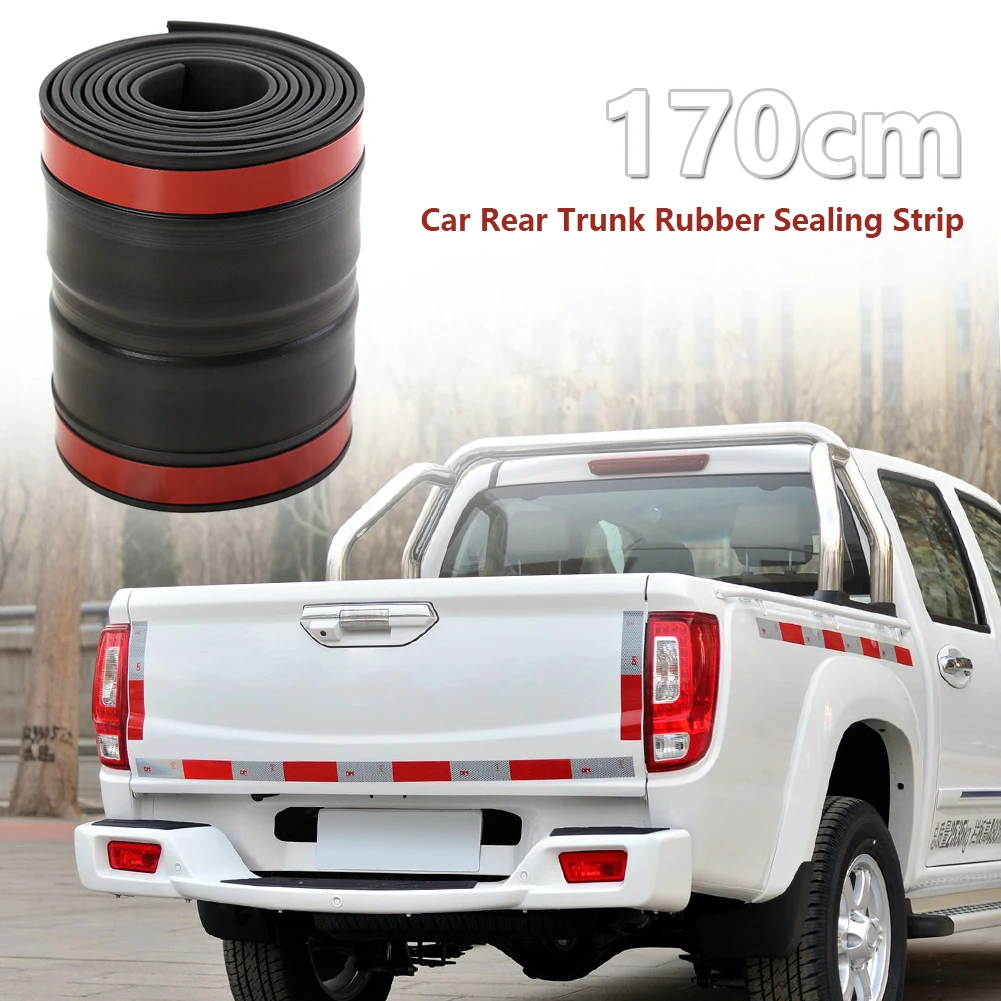 170x11cm Durable Rubber Truck Bed Tailgate Gap Cover Practical Multi-functional Classic Filler Seal Cap for Pickup Truck