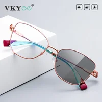 VKYEE, gafas de lectura fotocromáticas antiluz azul para mujer, gafas ópticas graduadas para miopía e hipermetropía que cambian de Color PFD3032