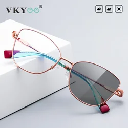 VKYEE-gafas de lectura fotocromáticas con luz azul para mujer, lentes ópticas con cambio de Color, graduadas para miopía e hipermetropía, PFD3032