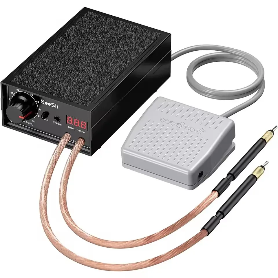 

Seesii 8000W Spot Welder High Power Handheld Spot Welding Machine Portable 1200A present Adjustable Welders for 18650 Battery