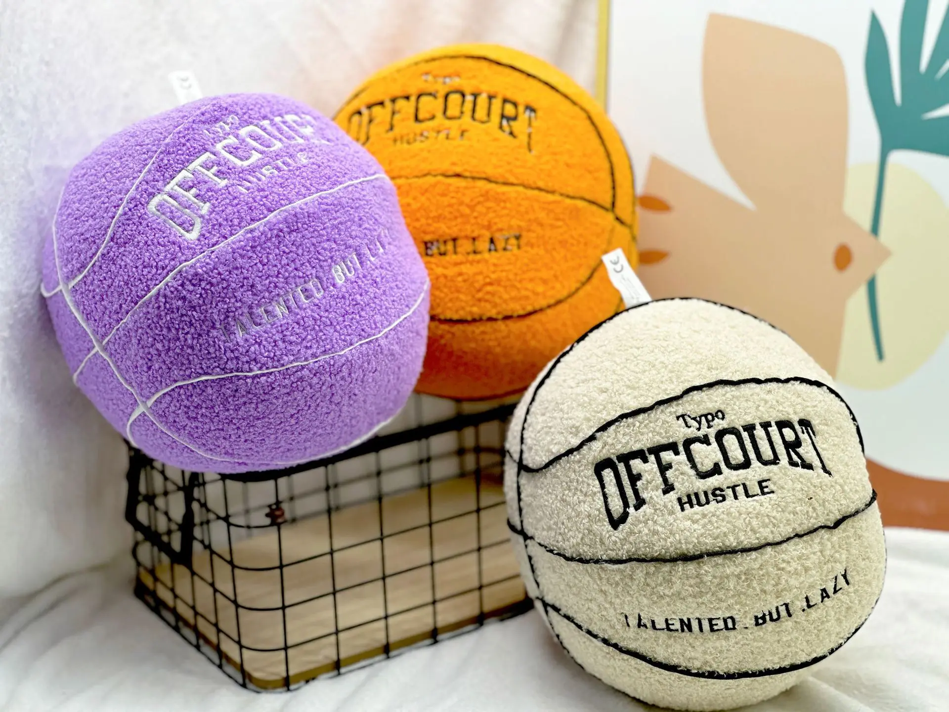 Cute Offcourt  Basketball Pillow Stuffed Doll Christma For Children Gift 25cm