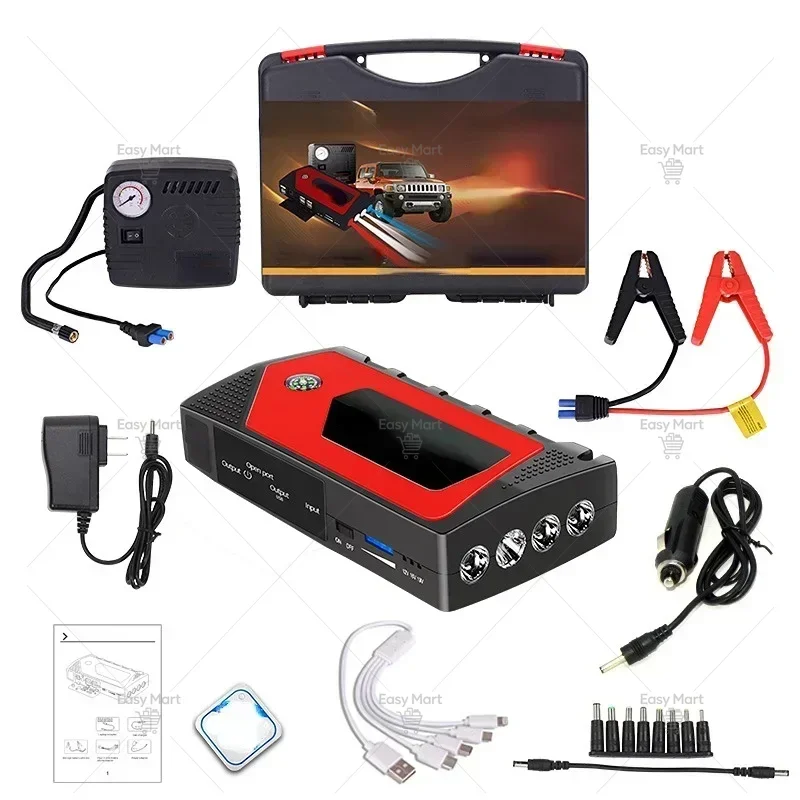 Battery Booster Car Jump Starter 99800mAh 12 Large Capacity Mobile Power Supply