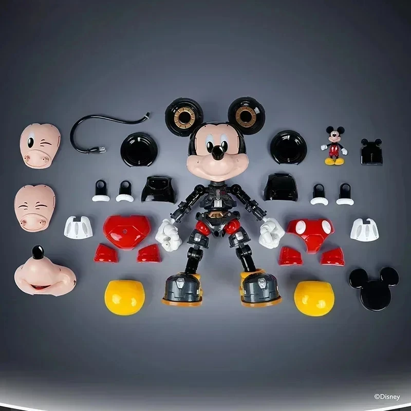 

2024 Disney Heatboys Mickey Mouse 17cm Assembling Mickey Figure Alloy Mecha Ver Ornaments Anime Model Movability Toys Ornament