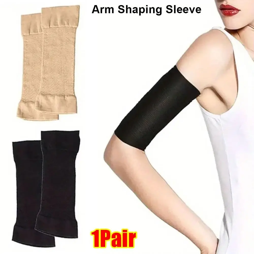 1 Paar Gewichtsreduzierende Armformungs-Ärmel, elastischer Trimmer-Gürtel, Arm-Schlankheitsformer, Fettreduzierende Kompressionswickelband für Frauen