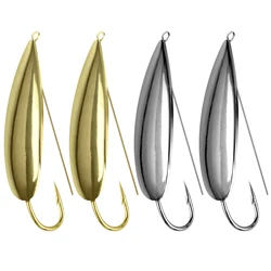 THKFISH 4pcs Weedless Spoon Lures 8g 16g 19g Metal Hard Baits Spinner Fishing Spoons For Pike Trout Artificial Bait With Hook
