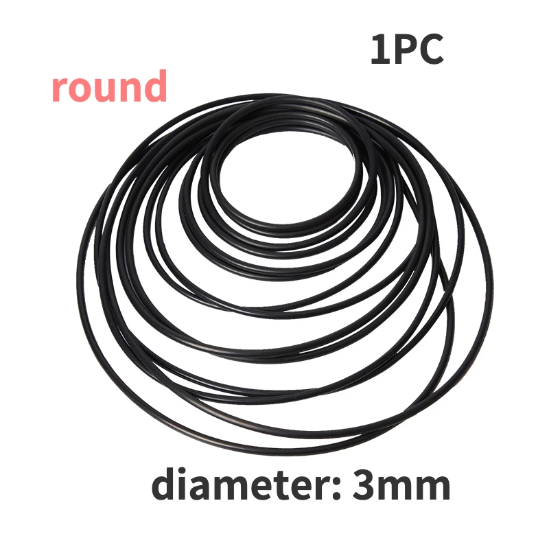 1pc diameter 3mm round rubber drive belt for walkman repeater cassette deck counter audio tape recorder