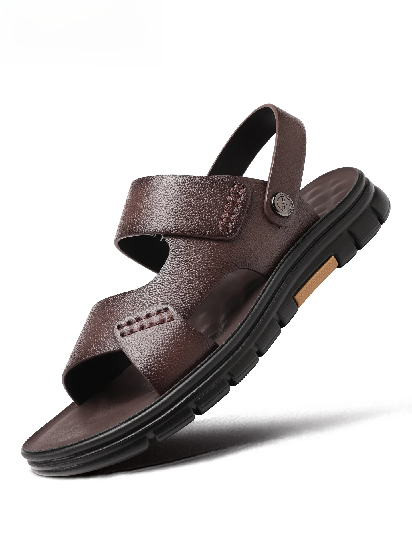 red-dragonfly-men's-soft-bottom-beach-sandals-summer-anti-slip-deodorant-genuine-leather-dad-slippers-top-layer-cowhide-outdo
