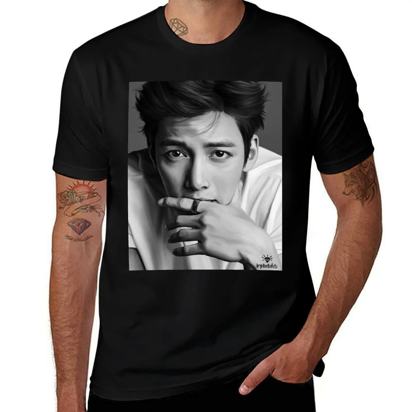 Super handsome Ji Chang Wook T-Shirt UV Sun Protection Tee Shirt