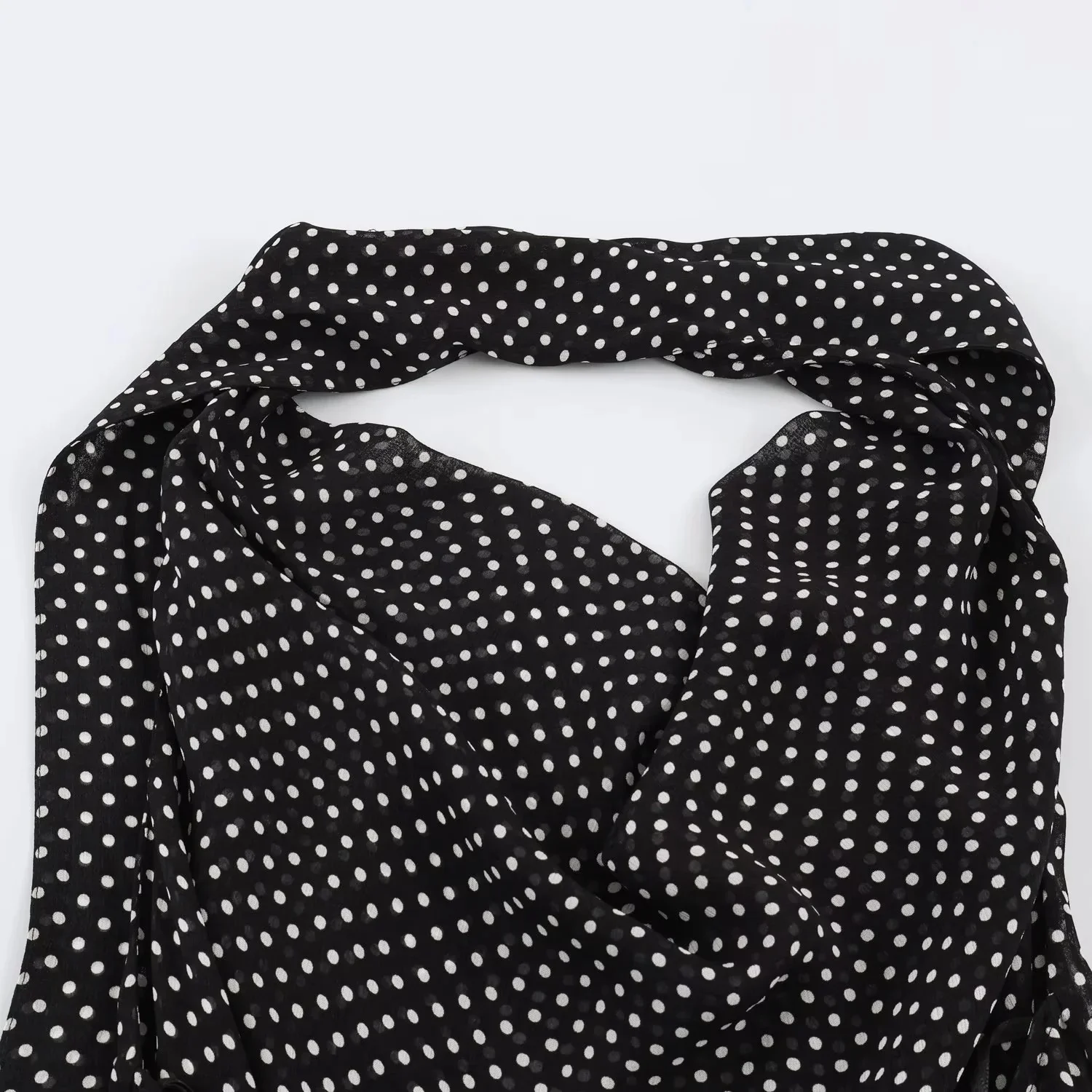 KONDALA Vintage Party-Chic Damen-Hosenanzug mit Polka Dots, ärmellosem Neckholder-Top und langen, weiten Hosen – Modischer Sommer-Urlaubsanzug 2026 – Detail 12