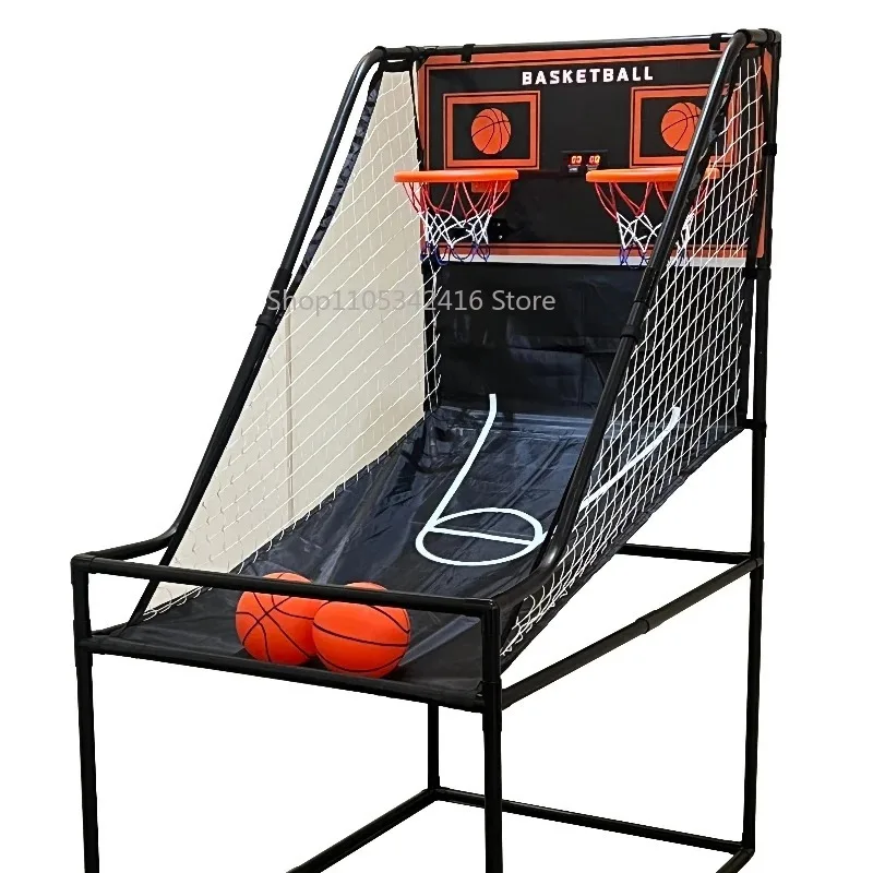 2-Player Basketball Arcade Game, Manual Shooting Hoops for Home Party Entertainment