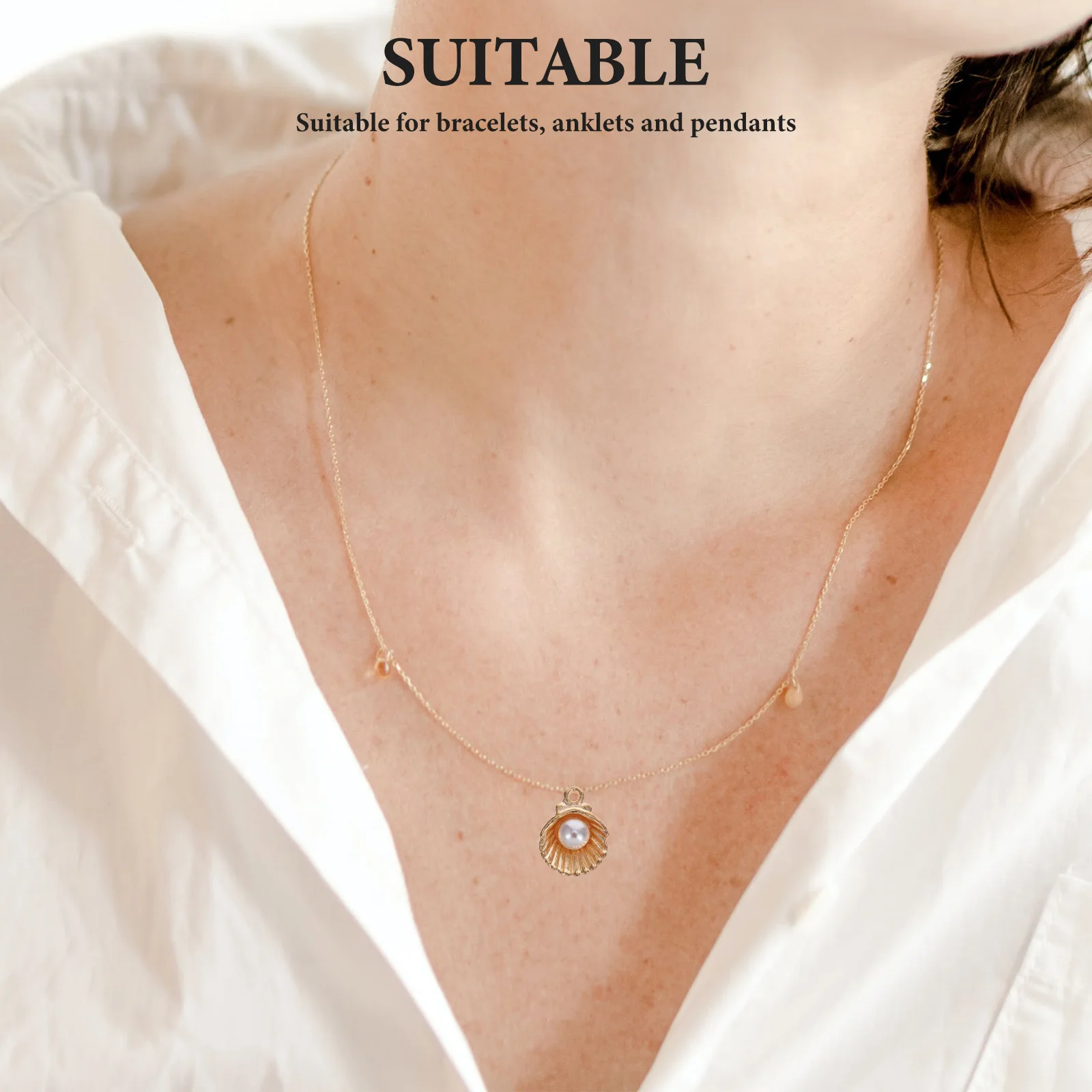 

30Pcs Shell Charms Zinc Alloy Vintage Style DIY Jewelry Making Bracelet Pendant Anklet Ocean Theme Craft Accessories Bulk