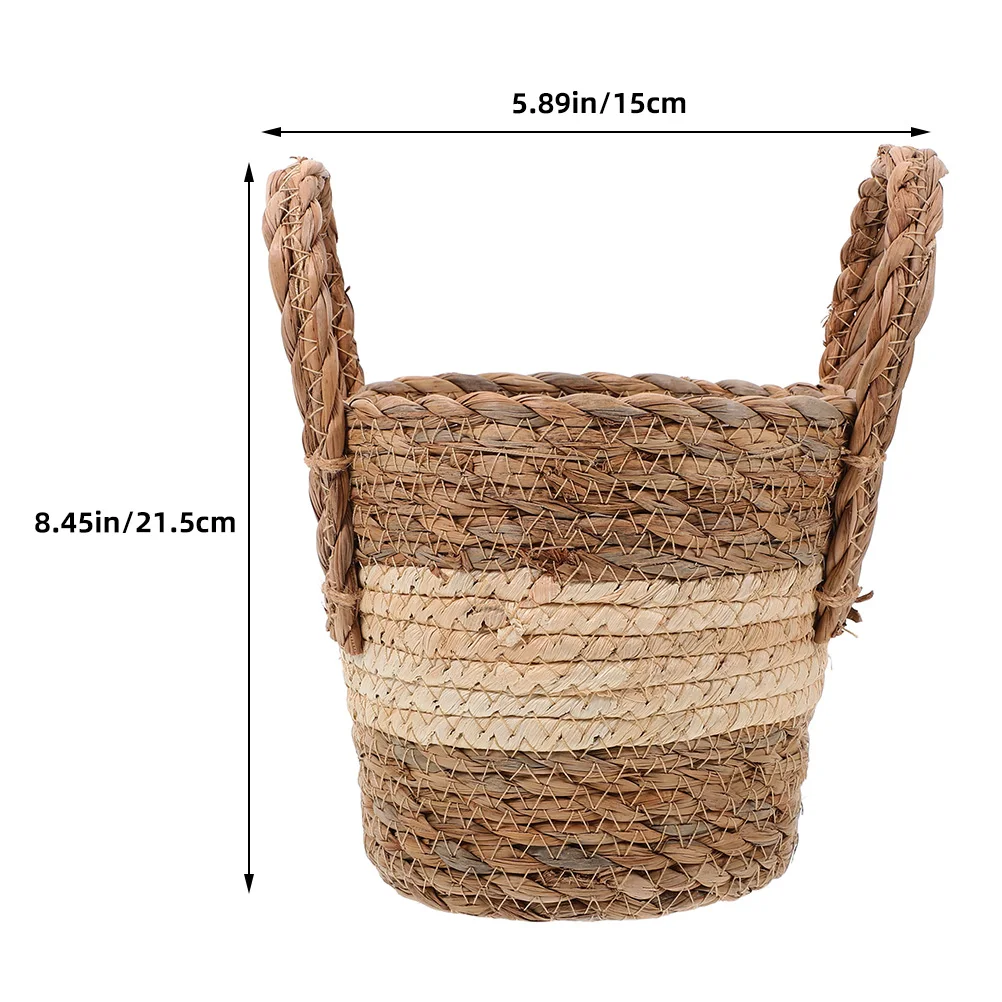 

Rattan Plant Basket Woven Storage Planter Beige Medium Succulent Pots Flower Pot Decorative Basket Gardening