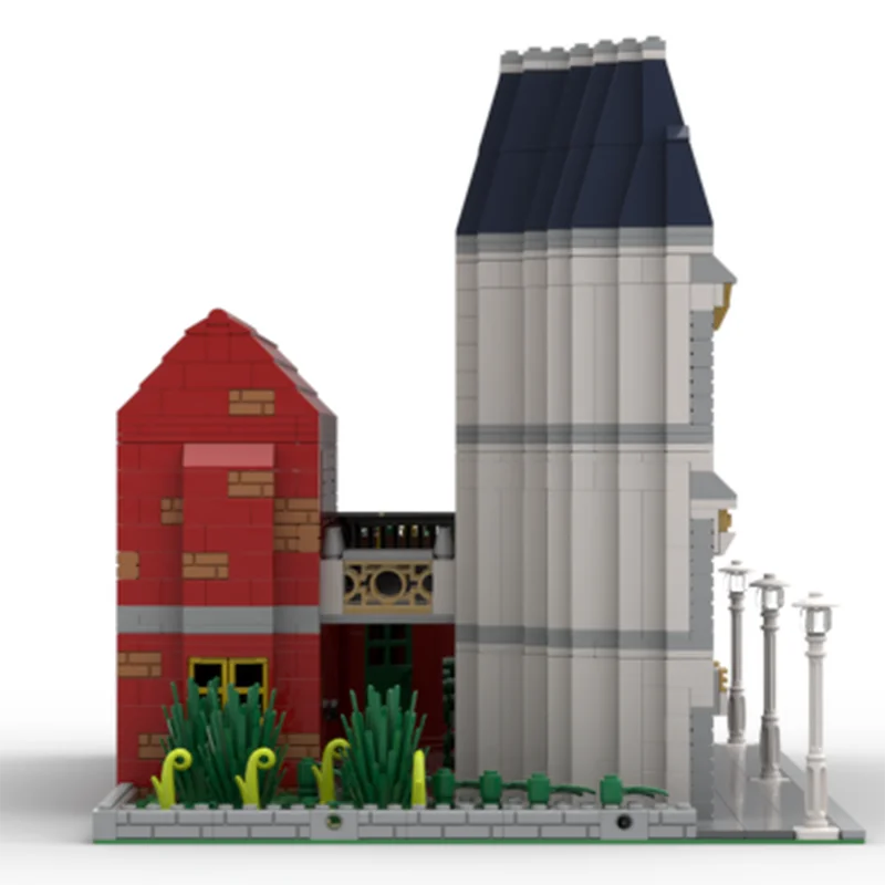 Moc Building Blocks Grande casa modulare con negozi e appartamenti multipli Tecnologia modello Mattoni Giocattoli di assemblaggio fai-da-te Regali di festa