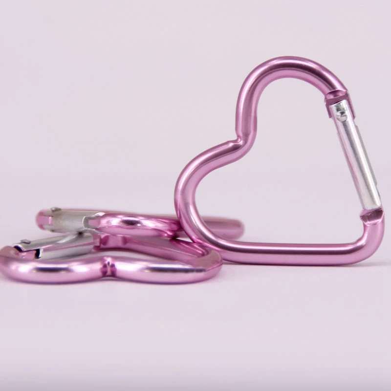 Heart Shaped Keyring Buckle Carabiner Hook DIY Jewelry Making Supplies Handbag Accessories Outdoor Climbing Camping Key Chain