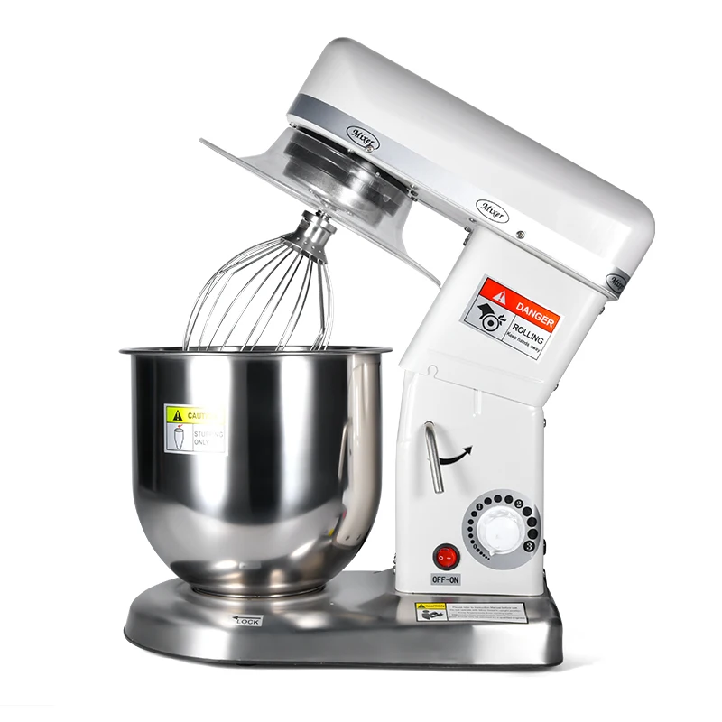 2026- Commercial Electric Stand Mixer, equipped with a stainless steel mixing bowl and a 500W whisk attachment.