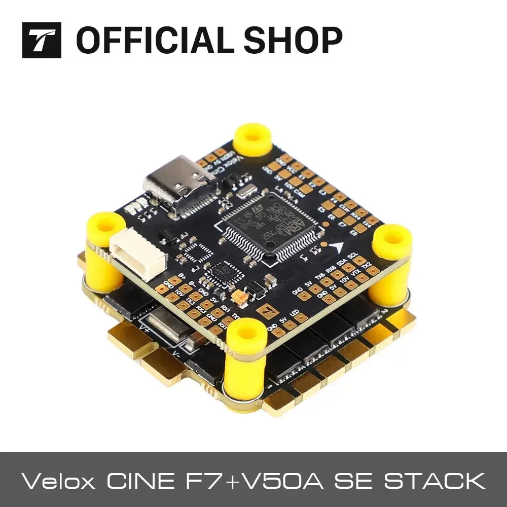 T-MOTOR F7 Stack-Velox CINE F7 David + V50A SE 4-en-1 ESC MCU: STM32F722