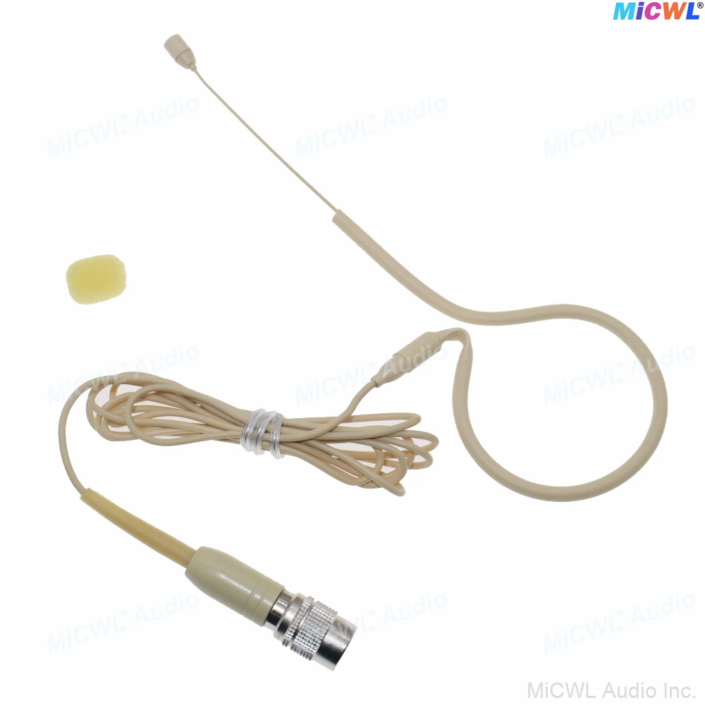 

Beige BP893x Ear Hanging Headset H Microphone For Audio-Technica ATW2000 ATW3000 BodyPack Wireless cW cH Two Plug Option