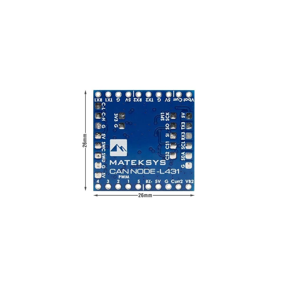 CAN-L431 AP_Periph CAN عقدة DroneCAN L431 26X26mm لـ ArduPilot GNSS البوصلة بارومتر مستشعر السرعة الجوية GPIO