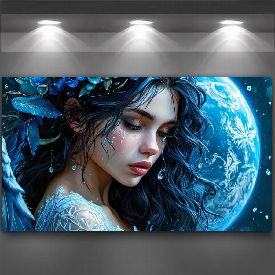 

Fullcang Элегантная Богиня Diy Алмазная Художественная Роспись Новая Фэнтезийная Женщина Бабочка Полная Мозаика Вышивка Картина Размер 200x100 см