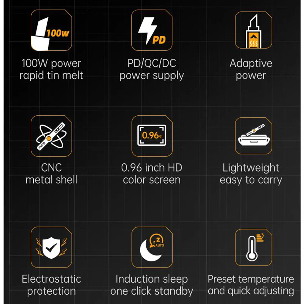 HS-02A паяльник, паяльная станция PD100W, портативный инструмент для ремонта, Электрические паяльники, аксессуары, горячая распродажа