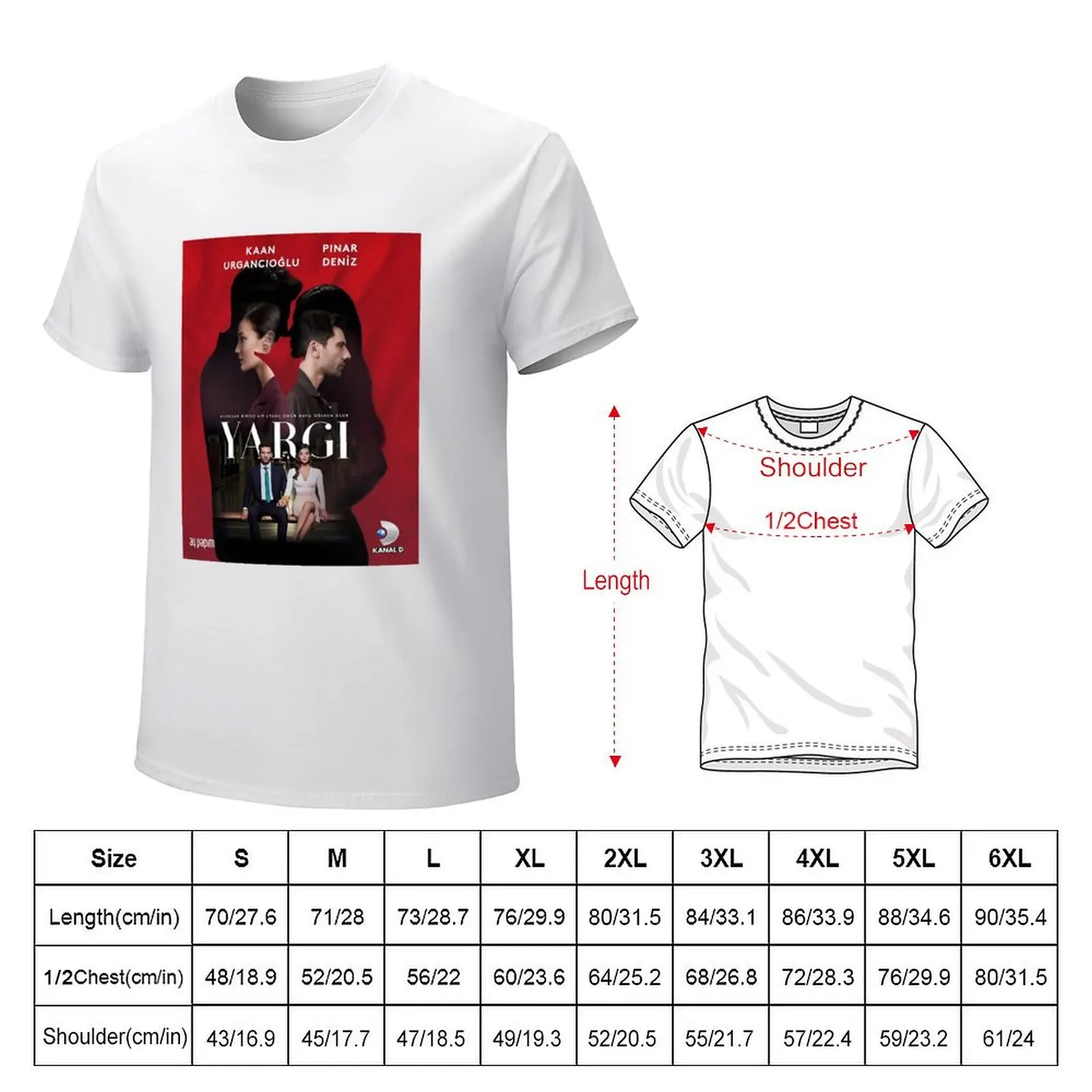 Koszulki Yargi koszulki z nadrukami oversize męskie t-shirty z grafiką