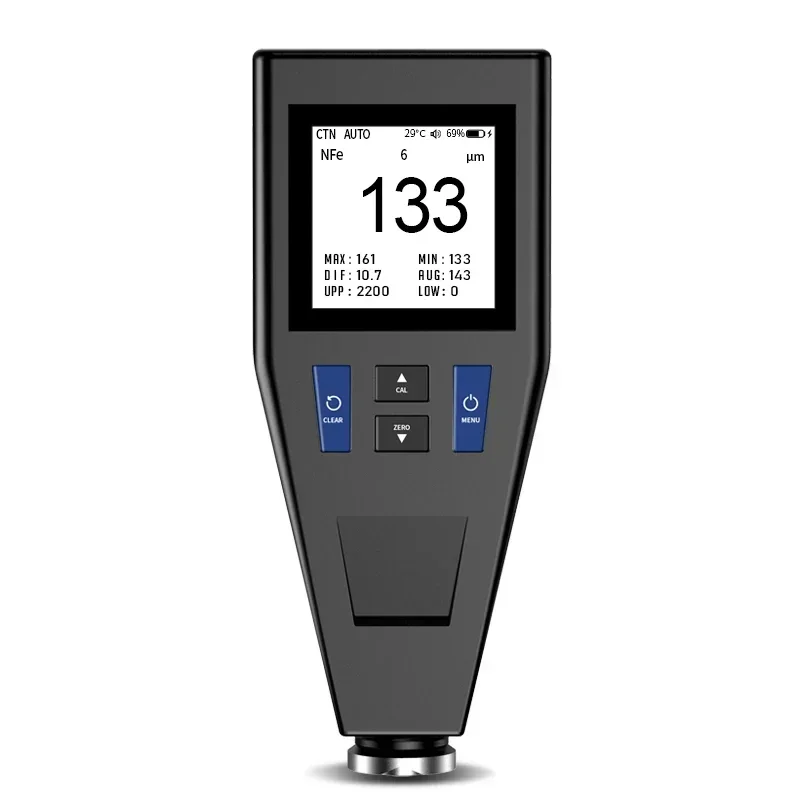 Coating Thickness Gauge Digital Car Paint Film Tester FE/NFE Measure 0~2000um USB Data storage Rotate LCD