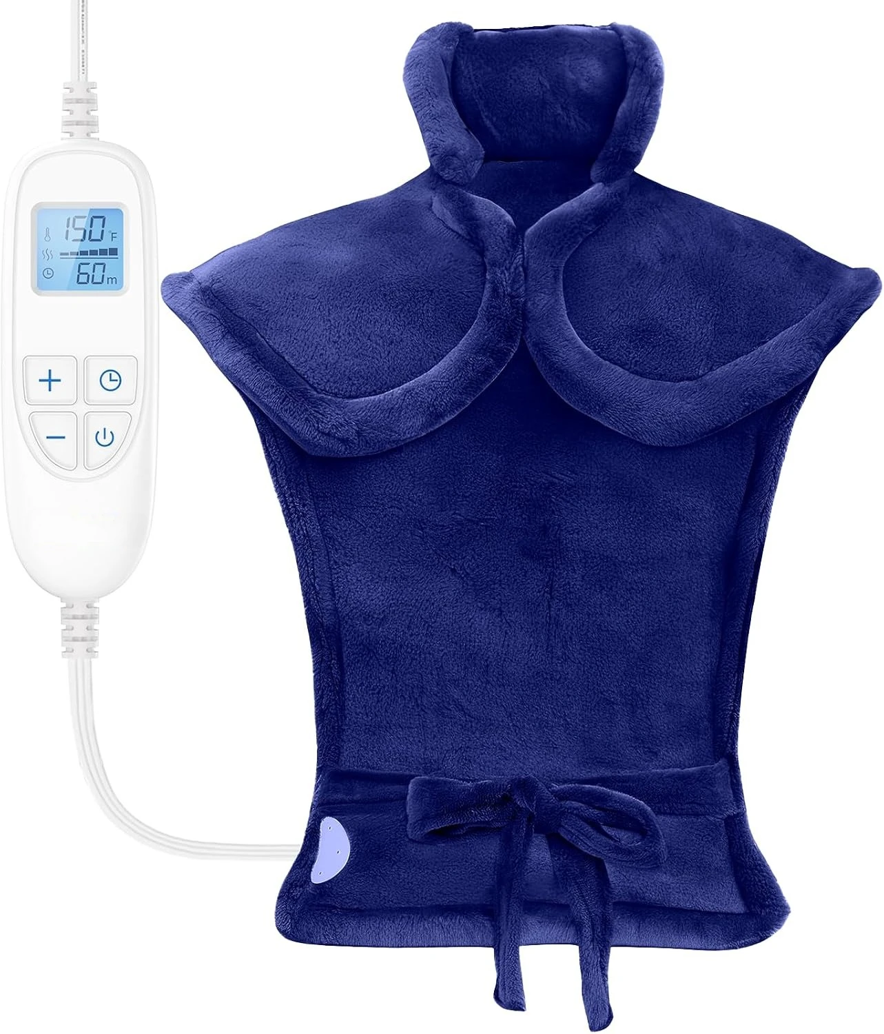 FSA HSA Neck Shoulder Heating Pad, 24x33in ETL Certified Fast Heat, Fathers Day Gift for Dad Men Dark Blue