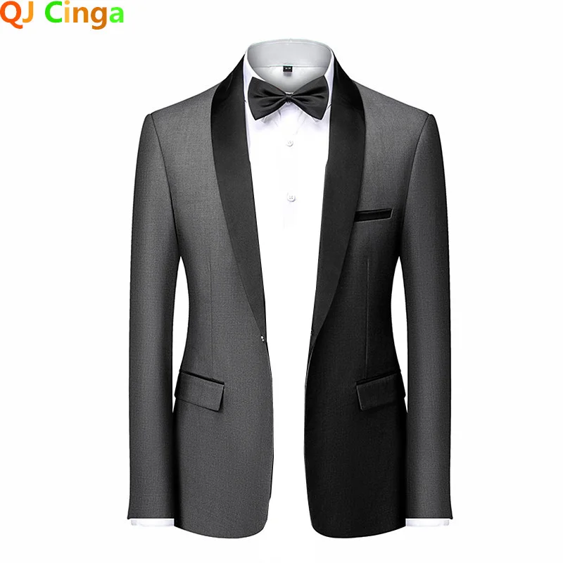 Masculino magro terno masculino terno do baile de formatura/masculino noivo blazers casamento vestido de alta qualidade casaco jaqueta