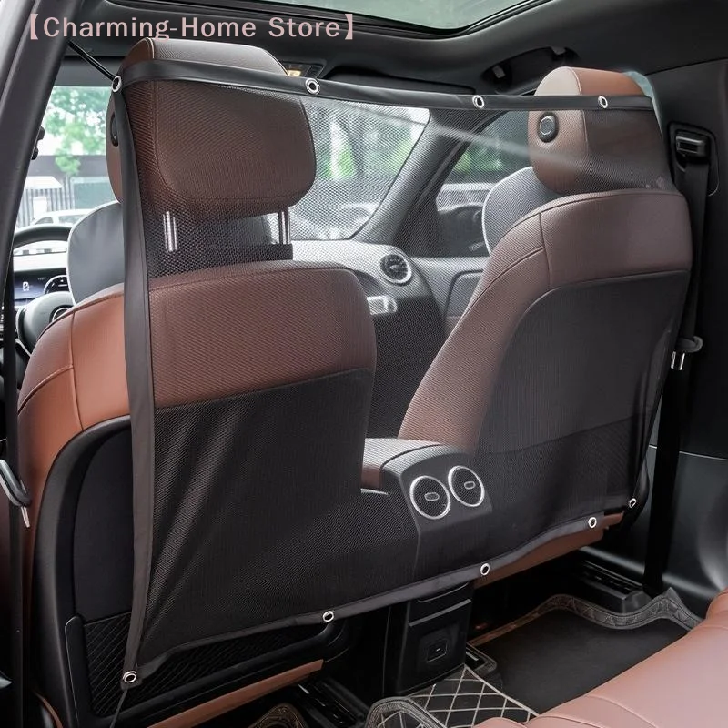 【M】Car Pet Barrier Net Dog Safety Isolation Net For Vehicles Universal Fit Breathable Mesh Pet Travel Barrier For Back Seat