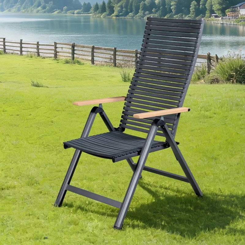 Outdoor folding chair courtyard terrace adjustable chair leisure bed and breakfast deck chair garden Amazon cross-border hot sal