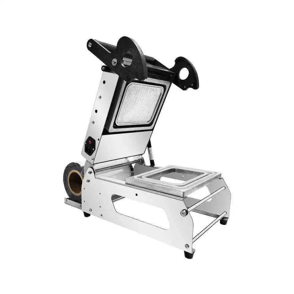 Industrial Manual Food Tray Vacuum Sealing Packing Machine 400-600Pcs/Hr For Tray Skin Pack 625*210*310(Mm) Foil Film Packaging