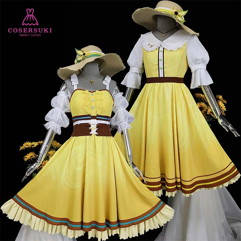 

Project Sekai Shiraishi An Loving Sunflower Azusawa Kohane My Little Shine Cosplay Costume Halloween Convention Con Outfit