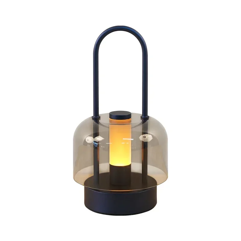 Creative touch decorative light Internet celebrity mushroom desk lamp Type-C charging three-color stepless dimming night light