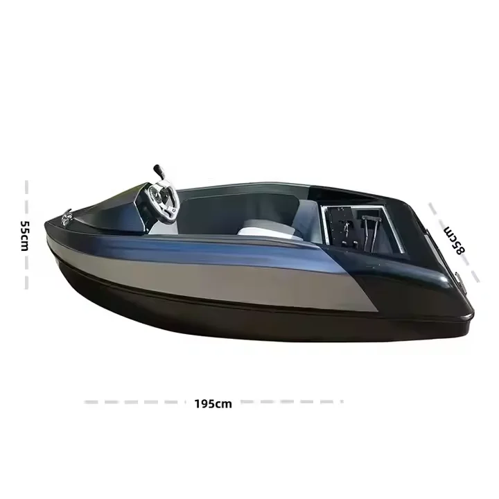 Material Mini barco eléctrico deporte acuático fresco Go Kart barco de pesca Color personalizado para lago y océano