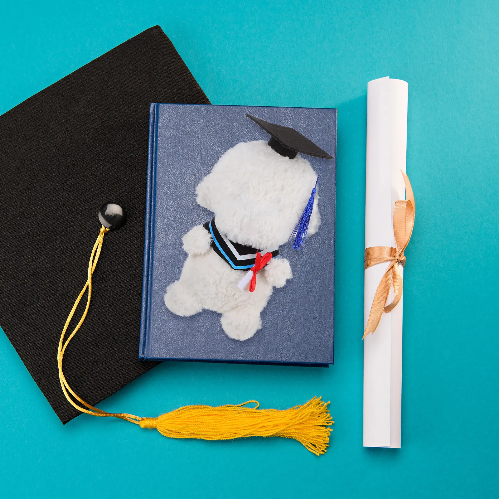 

Набор для переодевания плюшевого медведя: 1 комплект с градуированным воротником-шапкой, из мягкого, устойчивого к выцветанию полиэстера, для тематических мероприятий/праздников (например, выпускной)