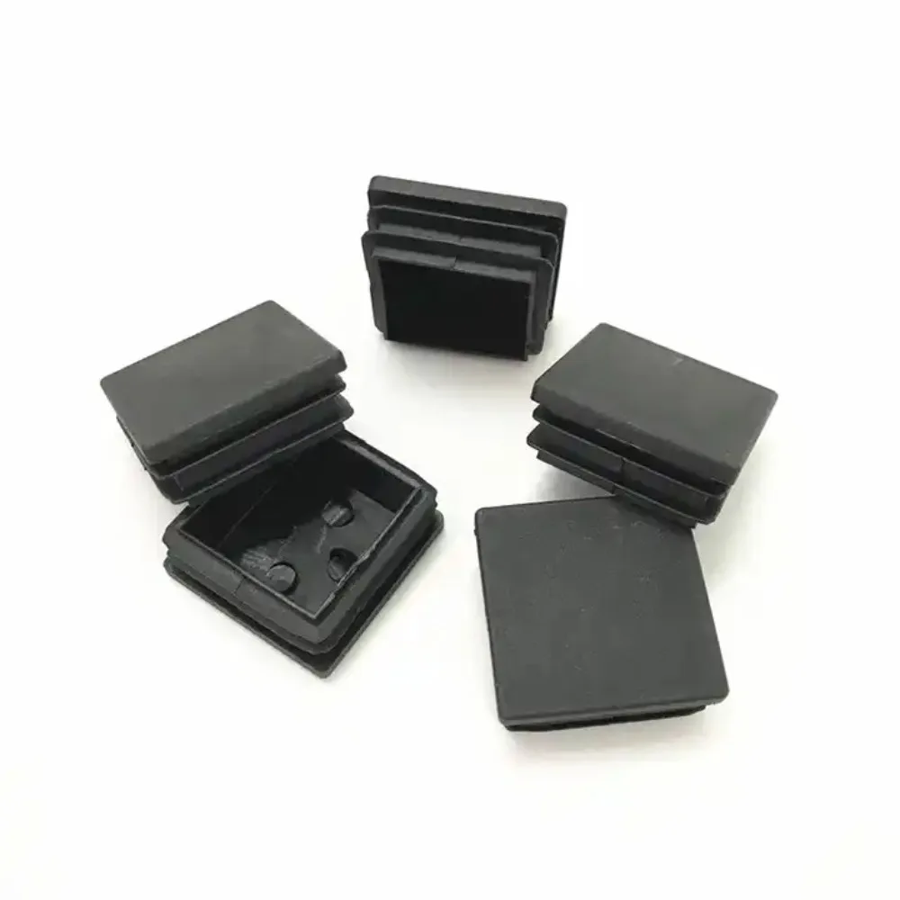 Many Size Choice Durable Tube Insert Plugs Square Plastic Tube Pipe Blanking End Plugs PE Pipe Plug Square End Cap Anti-Scratch