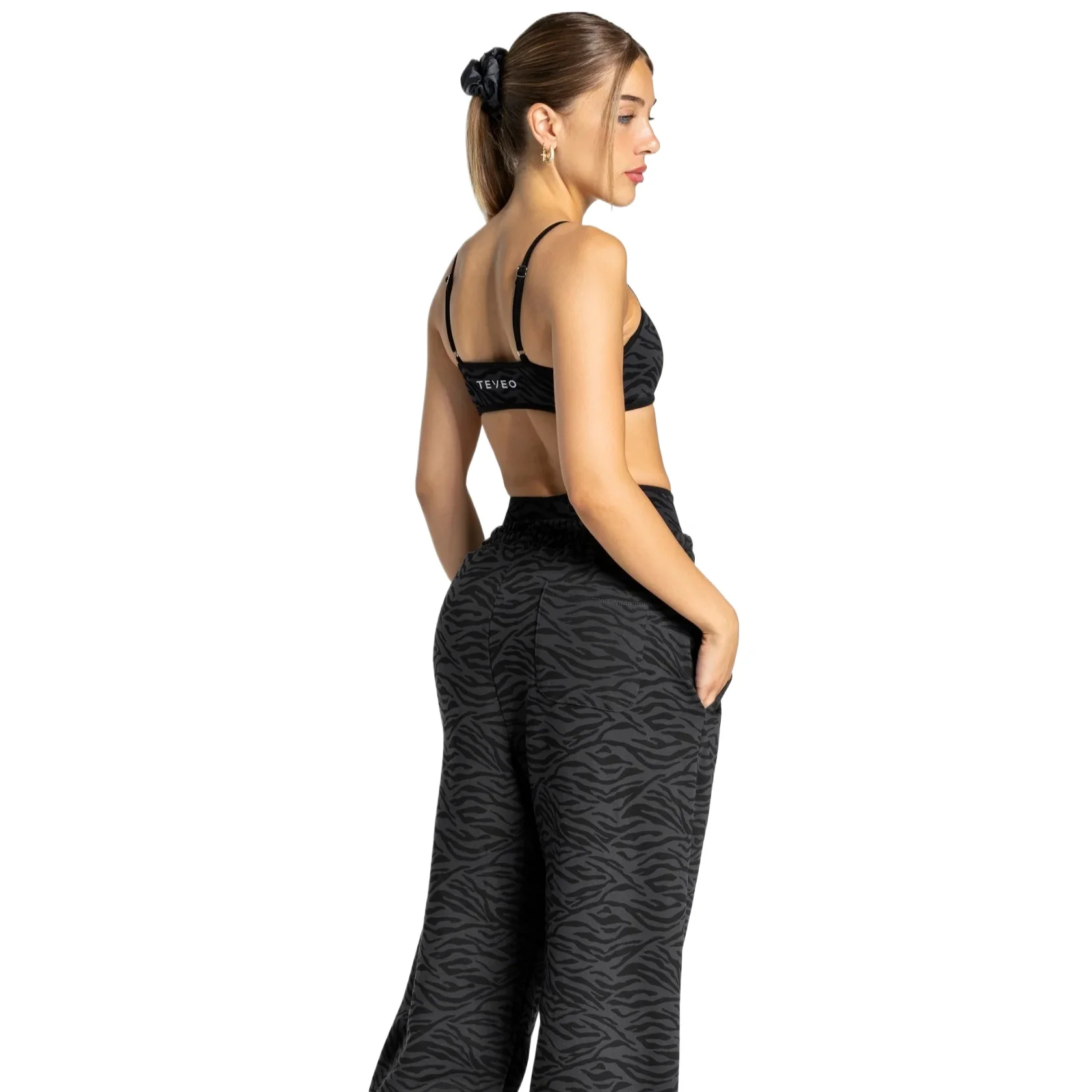 Women's Sports Bra Zebra Contrastline — Seamless