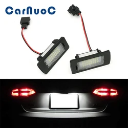 Car LED License Number Plate Light Lamp For Audi A4 B8 S4 A5 S5 Q5 TT RS A1 A7 RS5 TTRS A6 C7 For VW Passat 5D R36 6000K White
