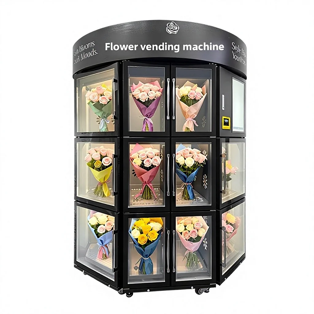 FOODLINE Energy Saving Flower Vending Machine Automatic Fresh Bouquet Vending Locker For Hospital And Community Business