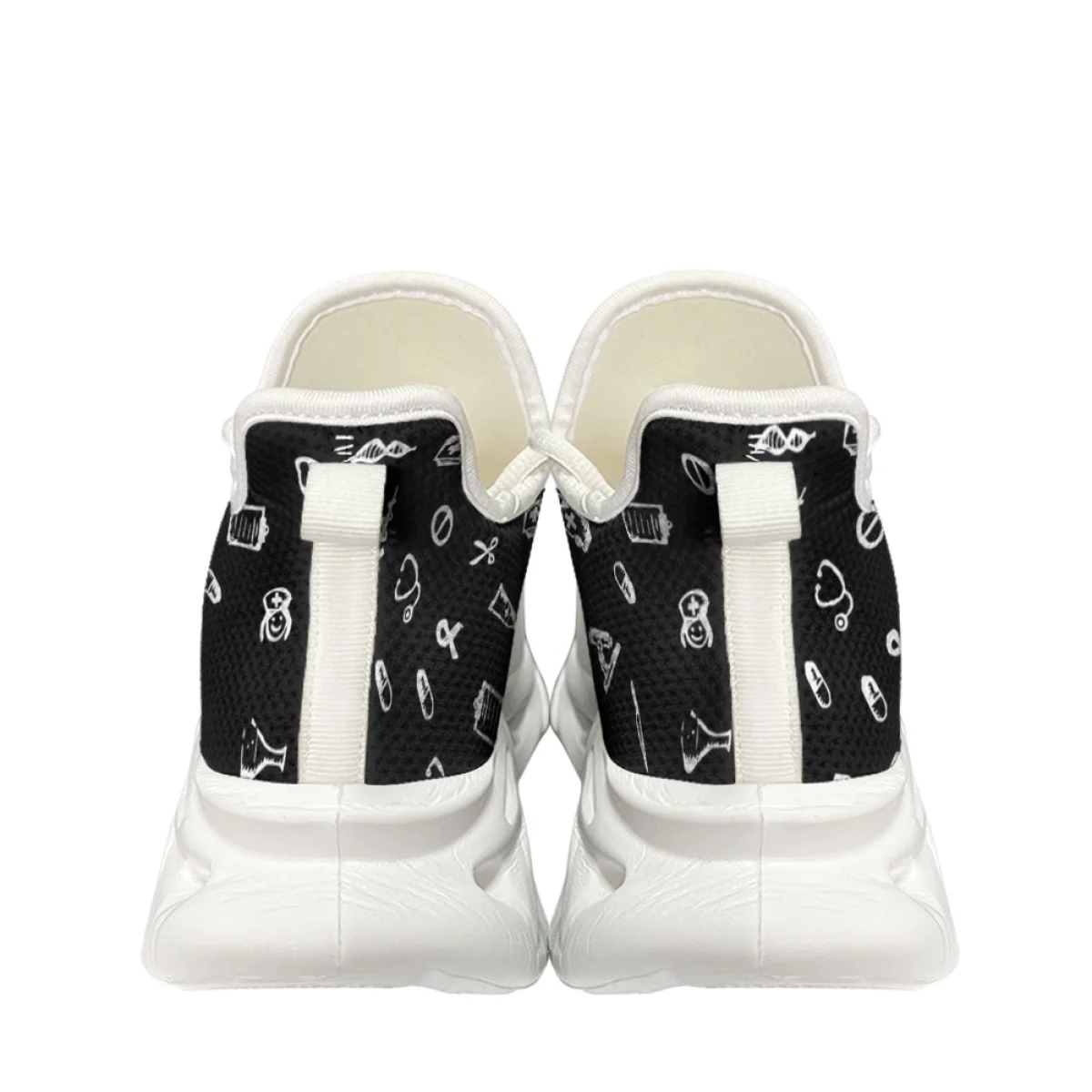 New EMT EMS Paramedics Pattern Couple Shoes Autumn Winter Tennis Sneaker Work Hospital Jogging Lightweight Lace Up Mesh Footwear